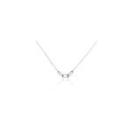 Collier trait d'union argent blanc oxyde de zirconium Collier trait d'union argent blanc oxyde de zirconium