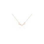 Collier trinity argent rose