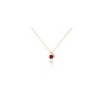 Collier tyana plaqu or jaune pierre de synthese et oxyde de zirconium