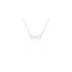 Collier veda argent blanc oxyde de zirconium
