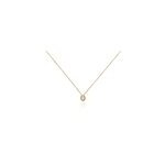 Collier vintage love plaqu� or jaune pierre de lune