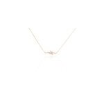 Collier wendy argent rose oxyde de zirconium