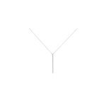 Collier whitney argent blanc oxyde de zirconium