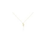 Collier yasha plaqué or jaune spinelle synthétique Collier yasha plaqué or jaune spinelle synthétique