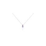 Collier yrene or blanc amethyste