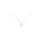 Collier yrene or blanc topaze