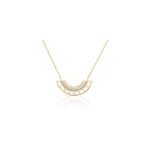 Collier zoila plaqu or jaune oxyde de zirconium