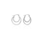Cr�oles argent blanc linnette oxydes de zirconium