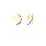 Créoles bleona croisees or jaune strass Créoles bleona croisees or jaune strass