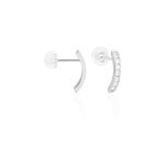 Cr�oles jacoba rondes or blanc oxyde de zirconium