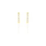 Boucles d'oreilles jacoba rondes or jaune oxyde de zirconium