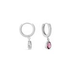 Creoles jerusha argent blanc oxydes de zirconium