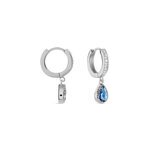 Creoles jerusha argent blanc oxydes de zirconium