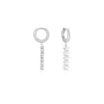 Croles teris argent blanc oxyde de zirconium