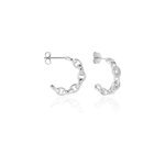 Croles trait d'union argent blanc oxyde de zirconium