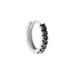Créole unitaire vito or blanc oxyde de zirconium Créole unitaire vito or blanc oxyde de zirconium