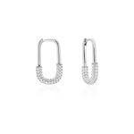 Cr�oles urban call argent blanc oxyde de zirconium