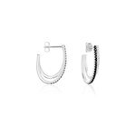 Croles yana argent bicolore oxyde de zirconium