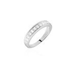 Demi alliance heket argent blanc oxyde de zirconium