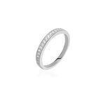 Demi alliance heket argent blanc oxyde de zirconium