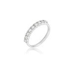 Demi alliance hera platine blanc diamant