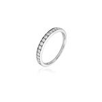 Demi alliance rhea platine blanc diamant
