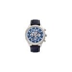 Montre montignac round chrono bleu