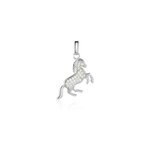 Pendentif amelot argent blanc oxyde de zirconium