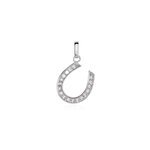 Pendentif amelot argent blanc oxyde de zirconium