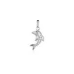 Pendentif amelot argent blanc oxyde de zirconium