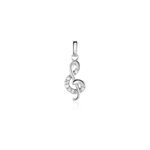 Pendentif amelot argent blanc oxyde de zirconium