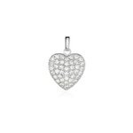 Pendentif amelot argent blanc oxyde de zirconium