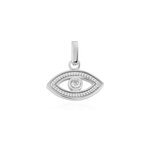 Pendentif amelot argent blanc oxyde de zirconium