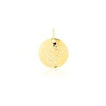 Pendentif ange rond or jaune