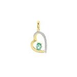 Pendentif arduinna or jaune emeraude