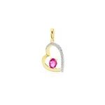 Pendentif arduinna or jaune rubis