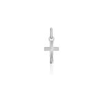 Pendentif bathilde croix striee or blanc Pendentif bathilde croix striee or blanc
