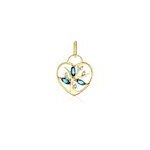 Pendentif baylee or jaune topaze oxyde de zirconium