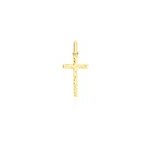 Pendentif benny croix ciselee or jaune