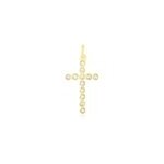 Pendentif canice croix or jaune oxyde de zirconium
