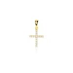 Pendentif canice croix or jaune oxyde de zirconium