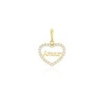 Pendentif cowal or jaune oxyde de zirconium