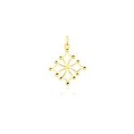 Pendentif dajo croix occitane or jaune