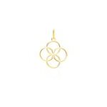 Pendentif dalia rosace or jaune