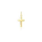 Pendentif damian croix or jaune