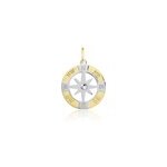 Pendentif demyan or bicolore oxyde de zirconium