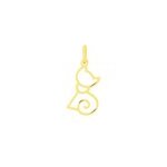 Pendentif egee chat or jaune