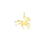 Pendentif egide cheval or jaune