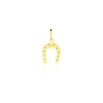 Pendentif egide fer a cheval or jaune Pendentif egide fer a cheval or jaune