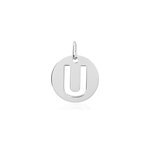 Pendentif elio u argent blanc